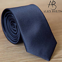 Краватка чоловіча вузька однотонна темно-синя | Lan Franko Арт.:GMUO013