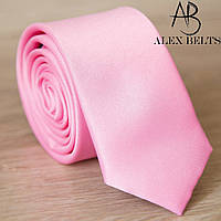 Краватка чоловіча широка однотонна рожева "Lan Franko" 