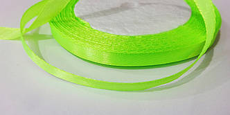Стрічка атласна 0.6 см, салатовий неон (No57)