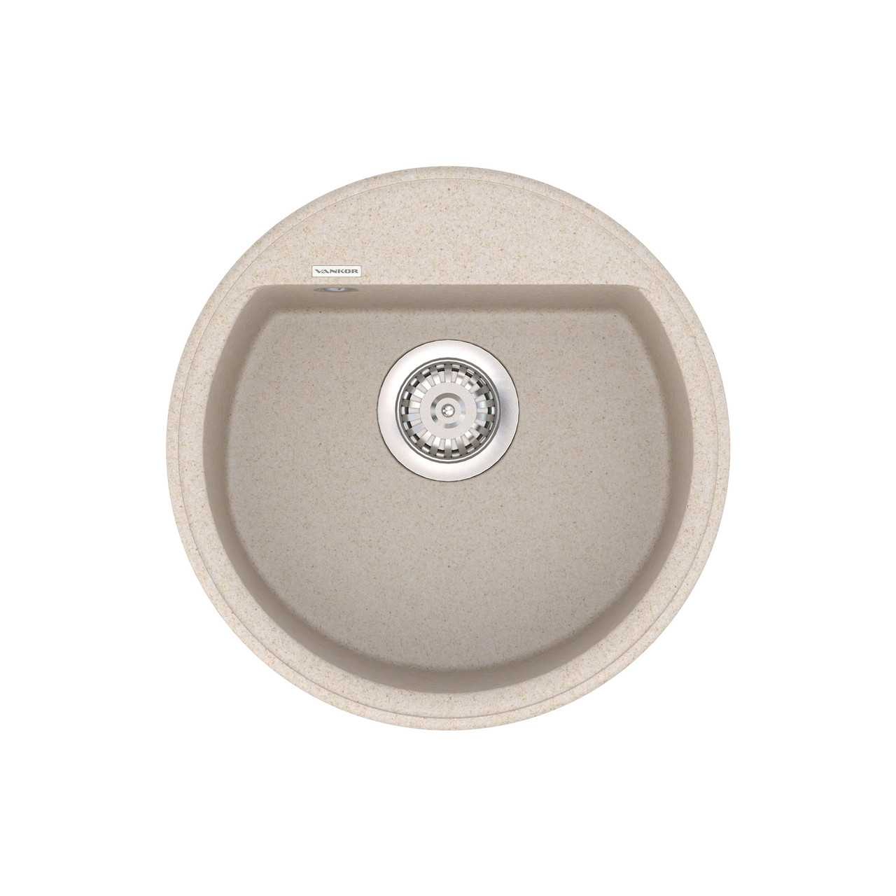 Кругла гранітна мийка Vankor Easy EMR 01.45 Beige 450, фото 1