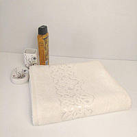Махровое полотенце для сауны "NADIR" 90*150 см (хлопок 100% Турция) кремовый, 70х140 см, 90х150 см