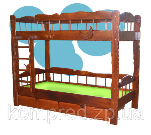 Ліжко дерев'яне двоярусне для дітей Корабель