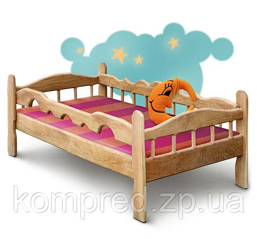 Дитяче дерев'яне одномісне ліжко 80х190см Зюзон