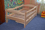 Дитяче дерев'яне одномісне ліжко 80х190см Зюзон, фото 2
