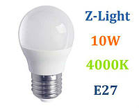 Светодиодная лампа E27 LED Z-Light G45 шар 850Lm 4000К (нейтральный свет)