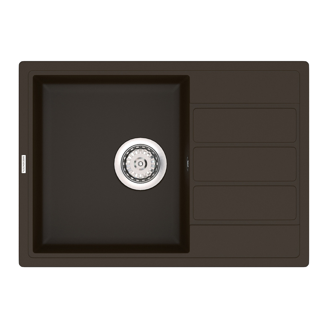 Гранітна мийка Vankor Easy EMP 02.62 Chocolate 6244, фото 1