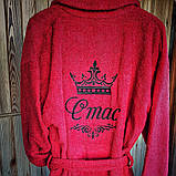 Саме чоловічий халат бордо, фото 4