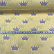 Бавовняна тканина (ТУРЦІЯ шир. 2,4 м) корони сірі на жовтому (R-S-0407), фото 3