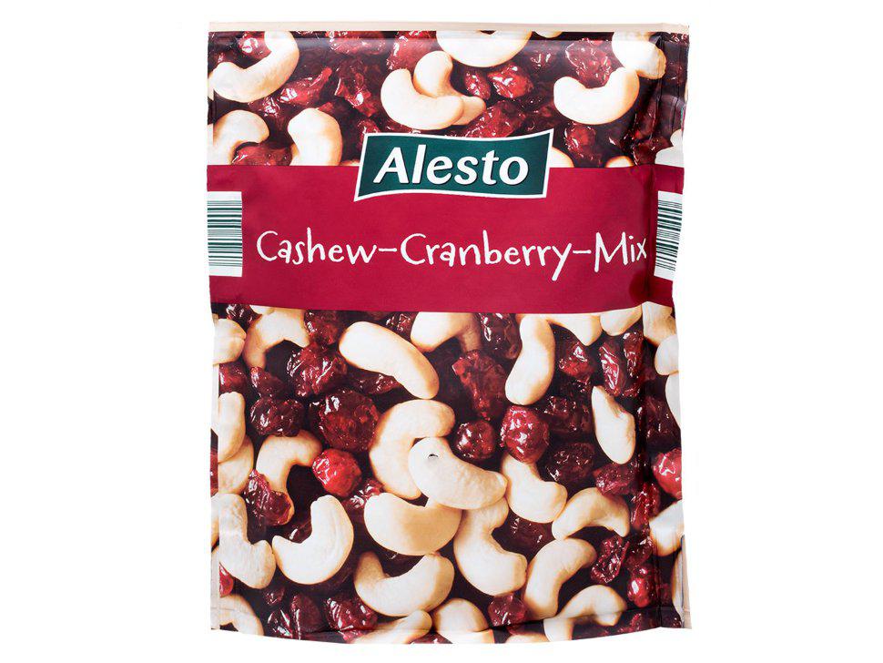 Мікс Alesto Cashew Cranberry з кеш'ю та журавлиною, 200 г.