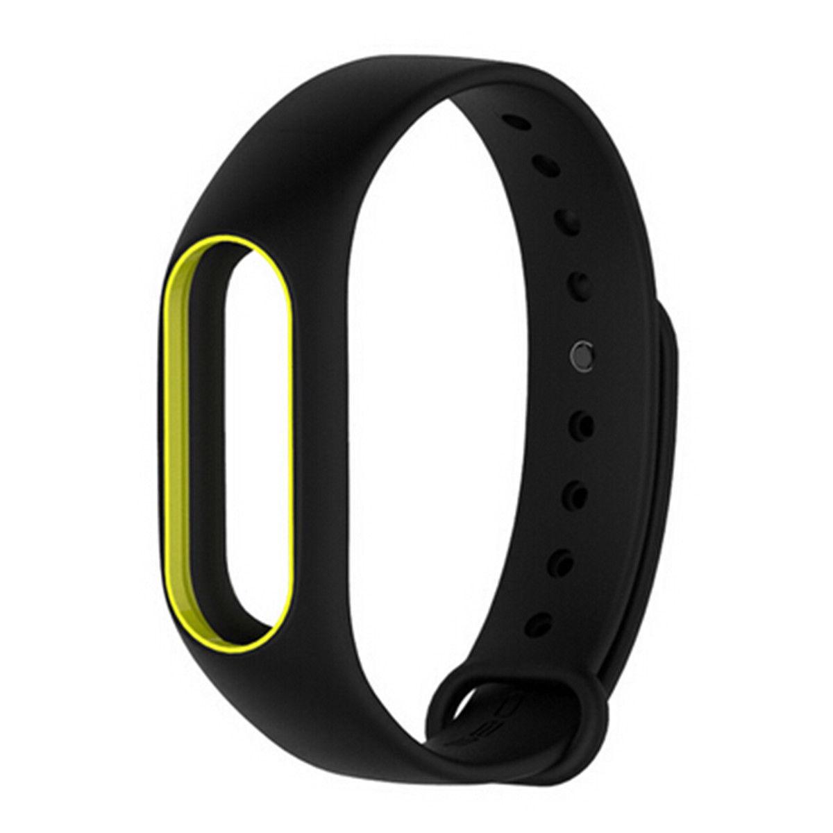 Ремінець Xiaomi Mi Band 2 MiJobs силіконовий з рамкою Чорний / Жовтий 1088P