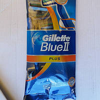 Одноразові станки Gillette Blue II Plus 5 шт.