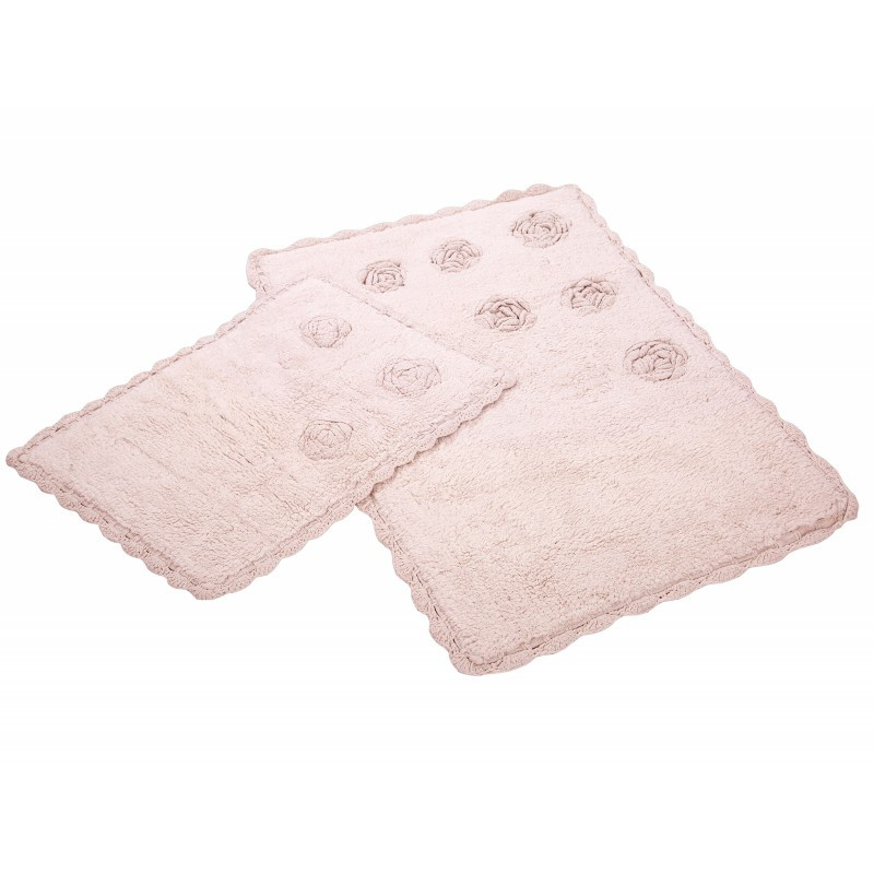 Набір килимків Irya - Blossom pembe рожевий 60*90+40*60