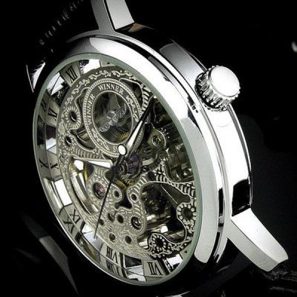 Чоловічий годинник у стилі Winner skeleton, фото 1