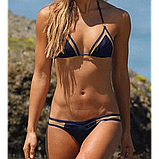 Сексуальний купальник жіночий роздільний трикутник, різні кольори, купальник міні-бікіні, фото 2