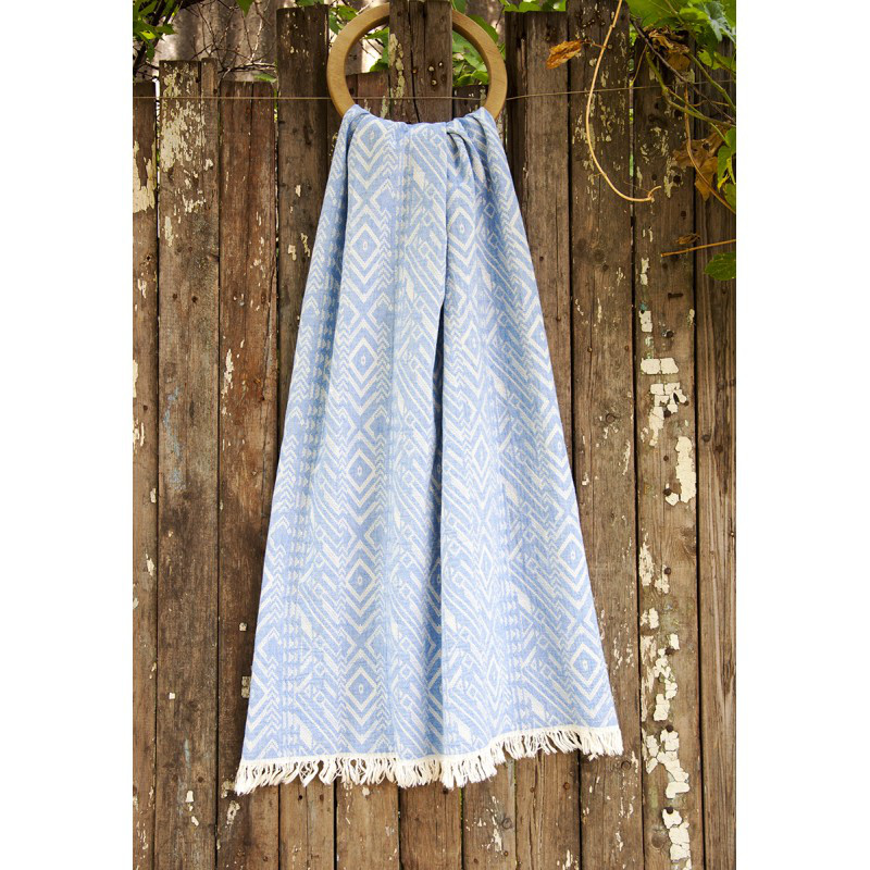 Рушник Barine Pestemal - Argyle 90*160 Blue синее