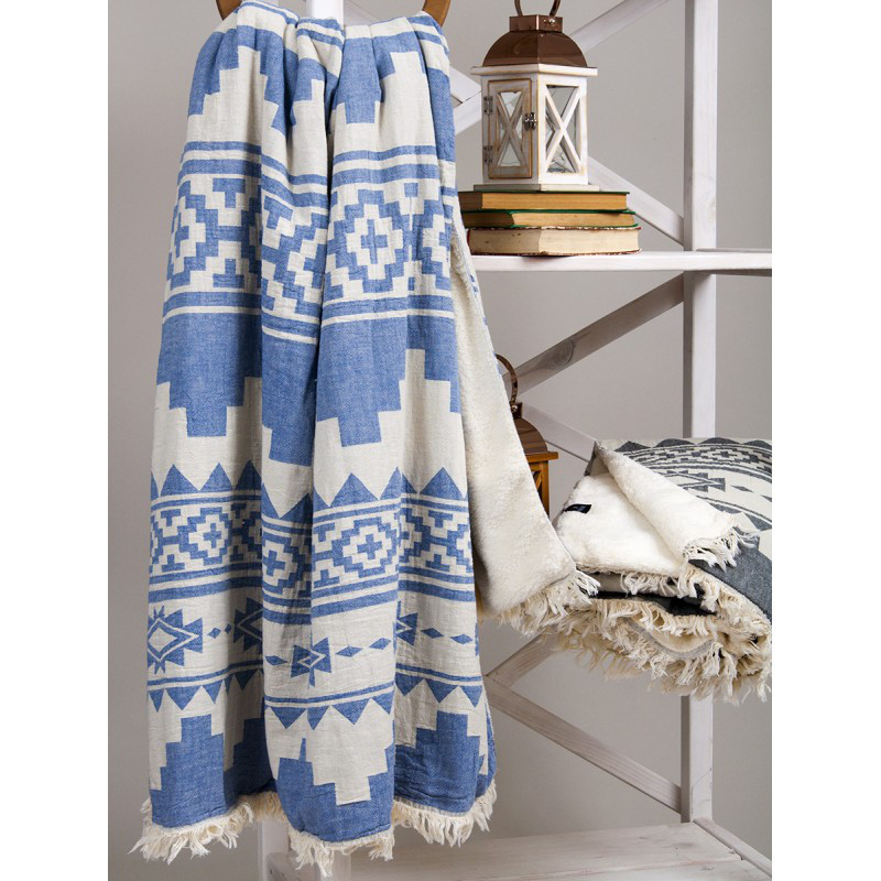 Плед микроплюш Barine - Rug Throw denim 125*170