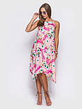 Вільний жіночий рожевий сарафан для пляжу a.play M 46, фото 4