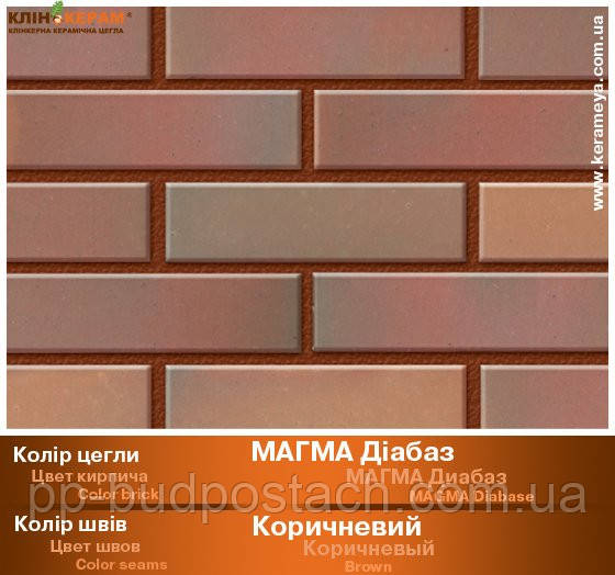 Варианты кладки на цветных швах-Klinkeram_magma-diabase