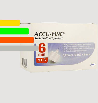 Голки інсулінові Accu - Fine 6mm, 31G, фото 1