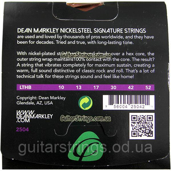 Струны Dean Markley 2504 Nickel Steel 10-52 Signature - фото 2 - id-p319006740