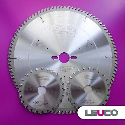 Комплект дискових пил Leuco (300/30 мм + 120/20 мм) для форматно-розкрійних верстатів (ДСП, МДФ) (на форматку), фото 1