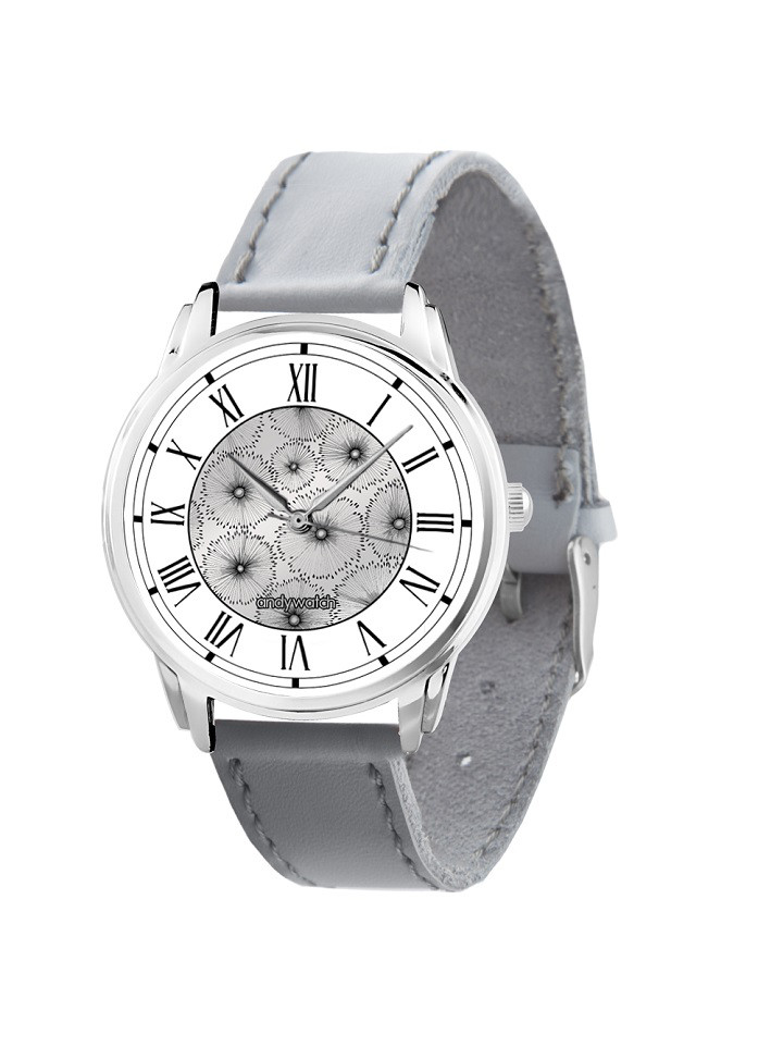 Наручний годинник AndyWatch Silver Flowers подарунок