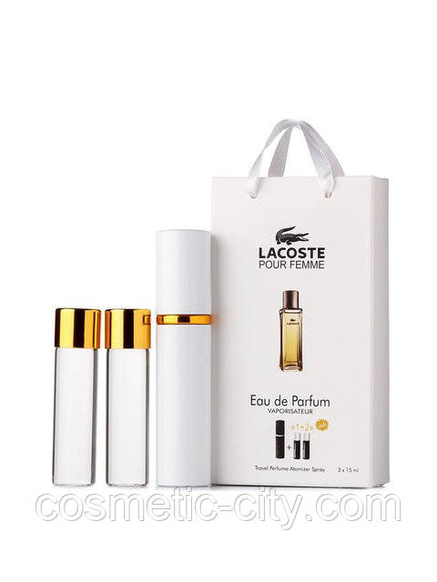 Мініпарфуми Lacoste Pure Femme, 3*15 мл