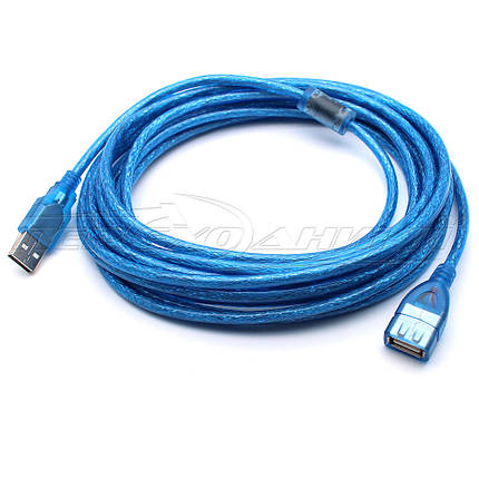 Кабель подовжувач USB 2.0 AM — AF з феритом (добрякова якість), 10.0 м, фото 3