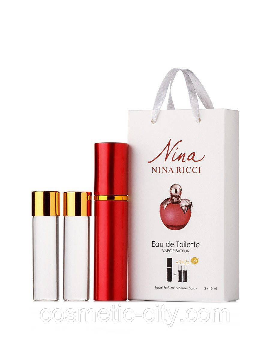 Мініпарфуми Nina Ricci Nina (Ніна Річчі Ніна, червоне яблуко), 3*15 мл