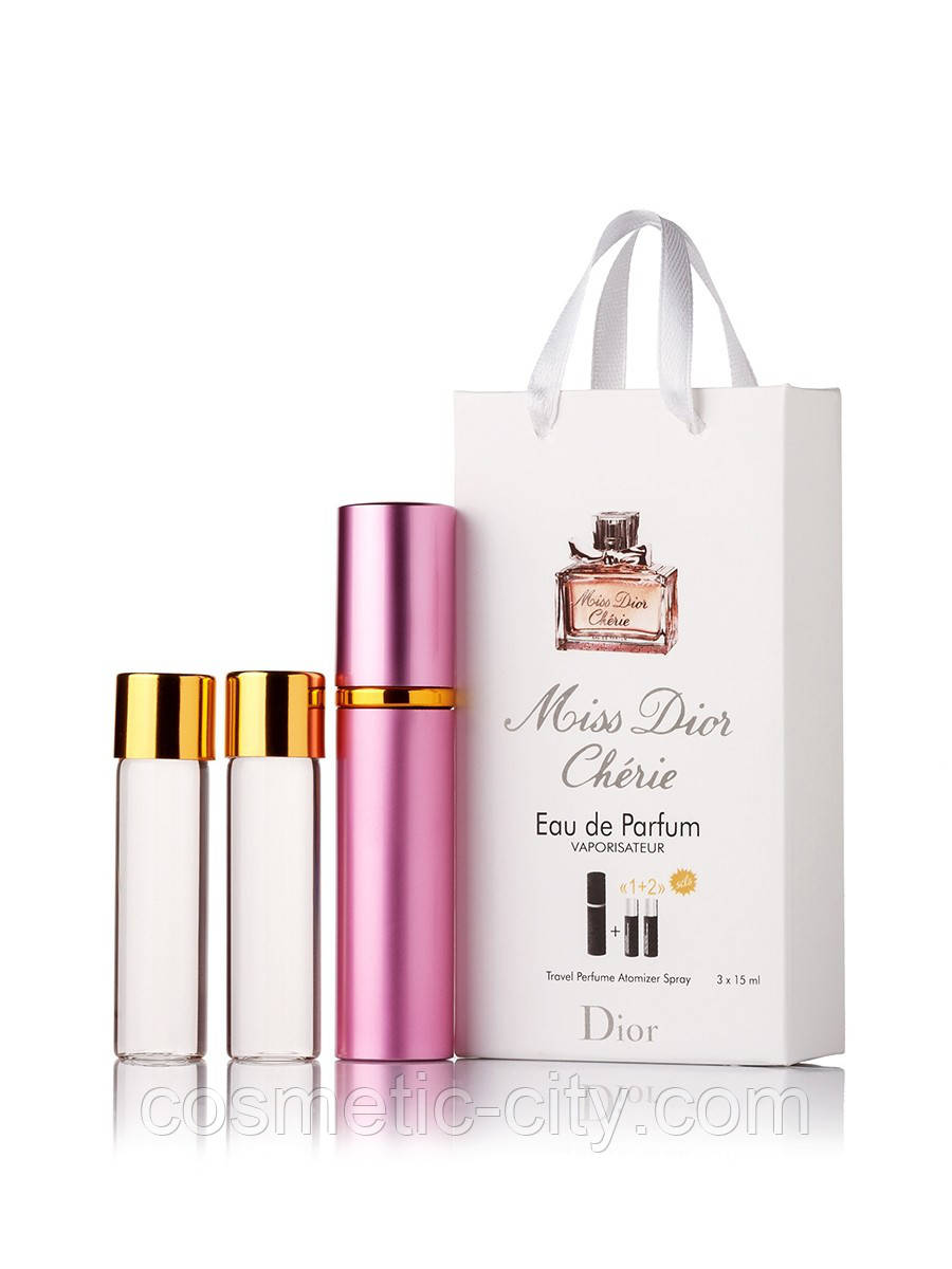 Мініпарфуми Christian Dior Miss Dior Cherie (Кристіан Діор Міс Діор Черрі), 3*15 мл