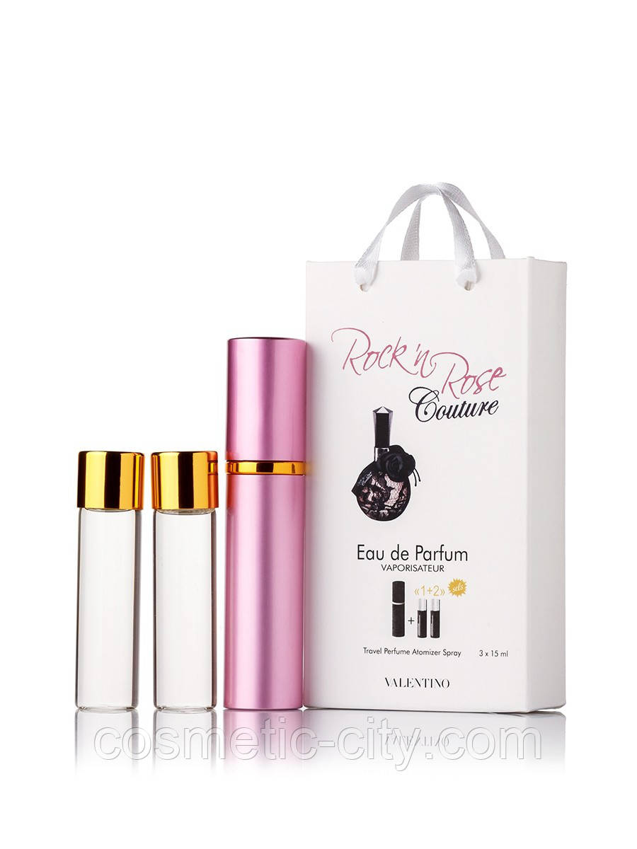 Мініпарфуми Valentino Rock`N' Rose Couture (Велентино Рок Ен Роуз Кутюр), 3*15 мл