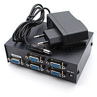 Активный VGA Splitter разветвитель 1x4, черный