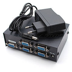 Активний VGA Splitter перехідник 1x4, чорний