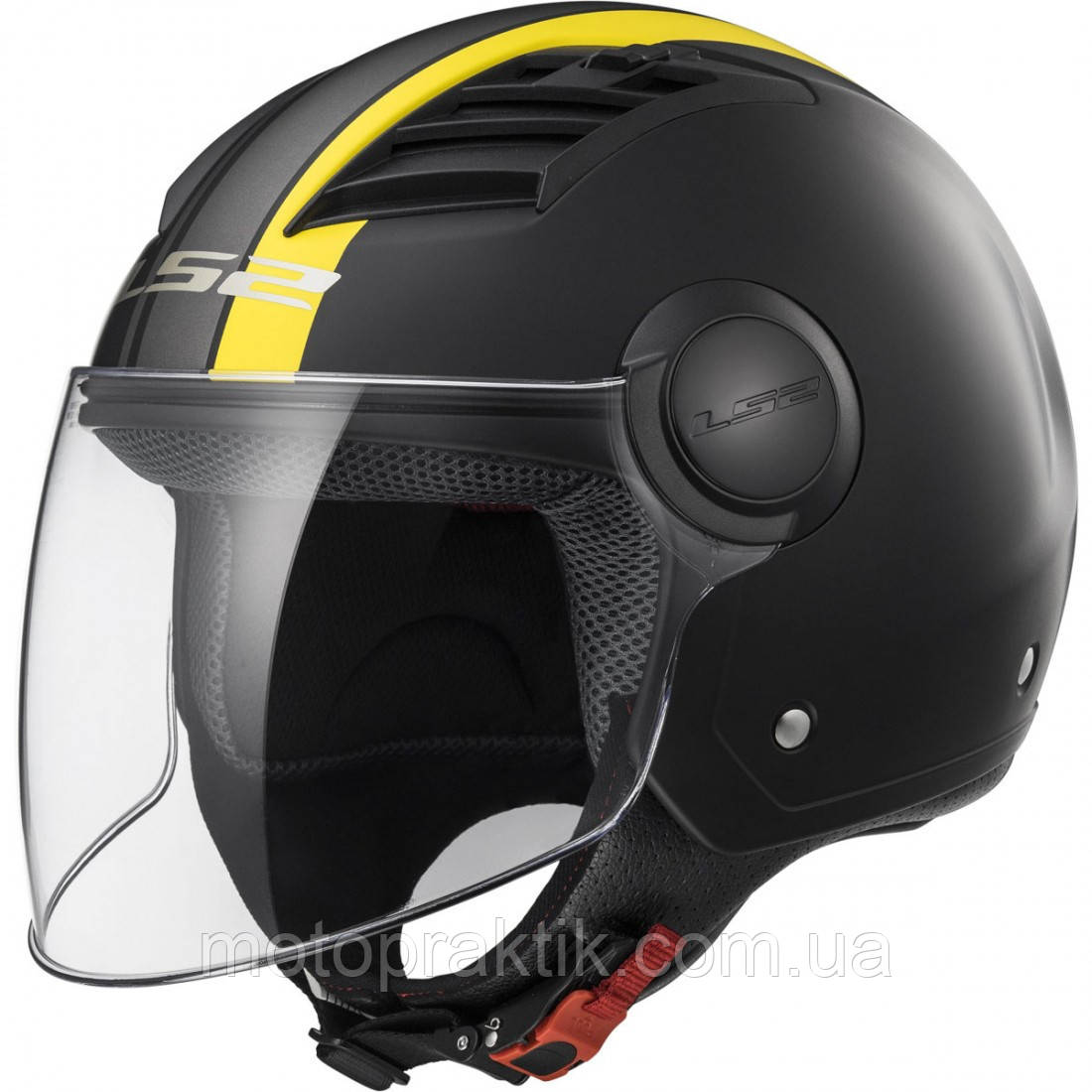 LS2 OF562 AIRFLOW METROPOLIS MATT BLACK HI-VIS YELLOW, XS Мотошолом лицевик