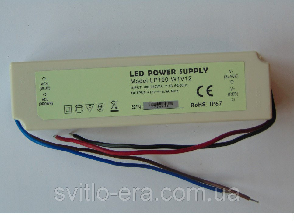 Блок питания LED LP-100-8.3А W1V12 IP67 - фото 1 - id-p554669802