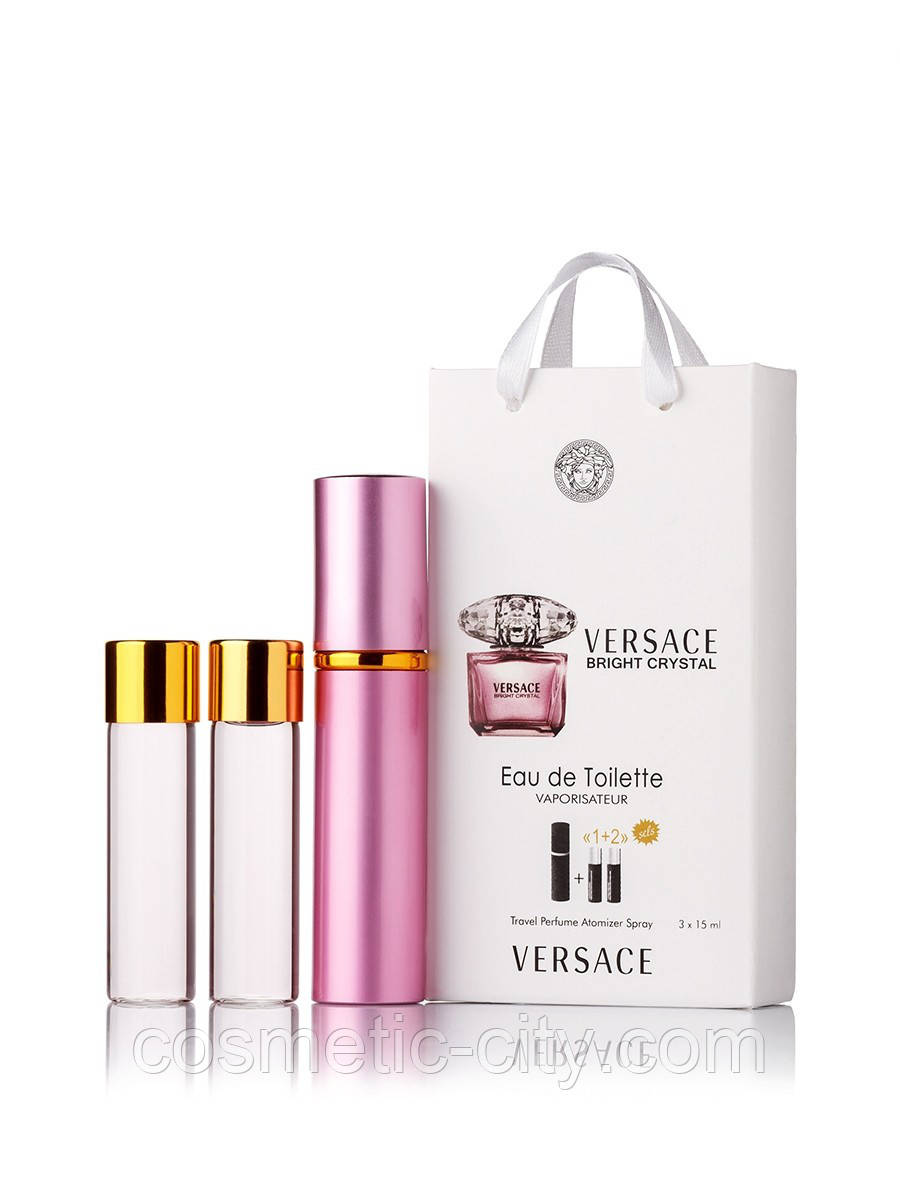Міні-парфуми Versace Bright Crystal (Версаче Брайт Кристал) , 3*15 мл