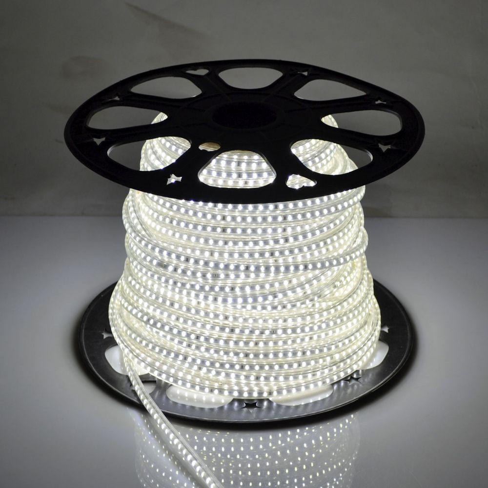 Купить Led Лента 220V 3528 120 диодов/м Холодно-Белая IP67, Лед Лента ...