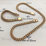 Срібний позолочений комплект Кардинал ( Рамзес). Ланцюжок і браслет., фото 3