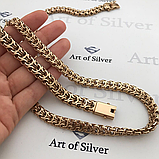 Срібний позолочений комплект Кардинал ( Рамзес). Ланцюжок і браслет., фото 5