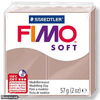 Полимерная глина пластика Фимо Софт Fimo Soft, бежево-серый Тауп №87, 56г