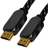 Шнур HDMI (штекер-штекер), v.1.3В, "позолоченный", диам.-8мм, фильтра + сетка, в коробке, 3м, COMP