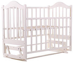 Дитяче ліжечко BabyRoom Діна D201 маятник береза біле, фото 4