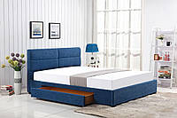 Двоспальне ліжко Halmar MERIDA синій 160 x 200 см