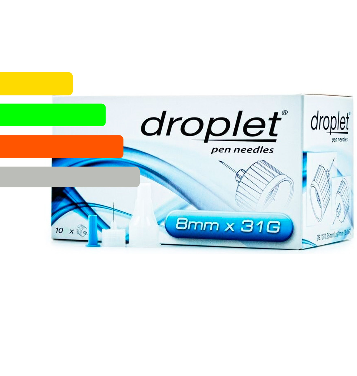 Ігли Друплет 8мм, для інсулінових шприц-ручок
