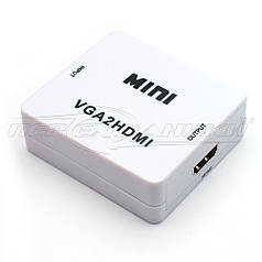 Конвертер VGA to HDMI + Audio, mini USB живлення