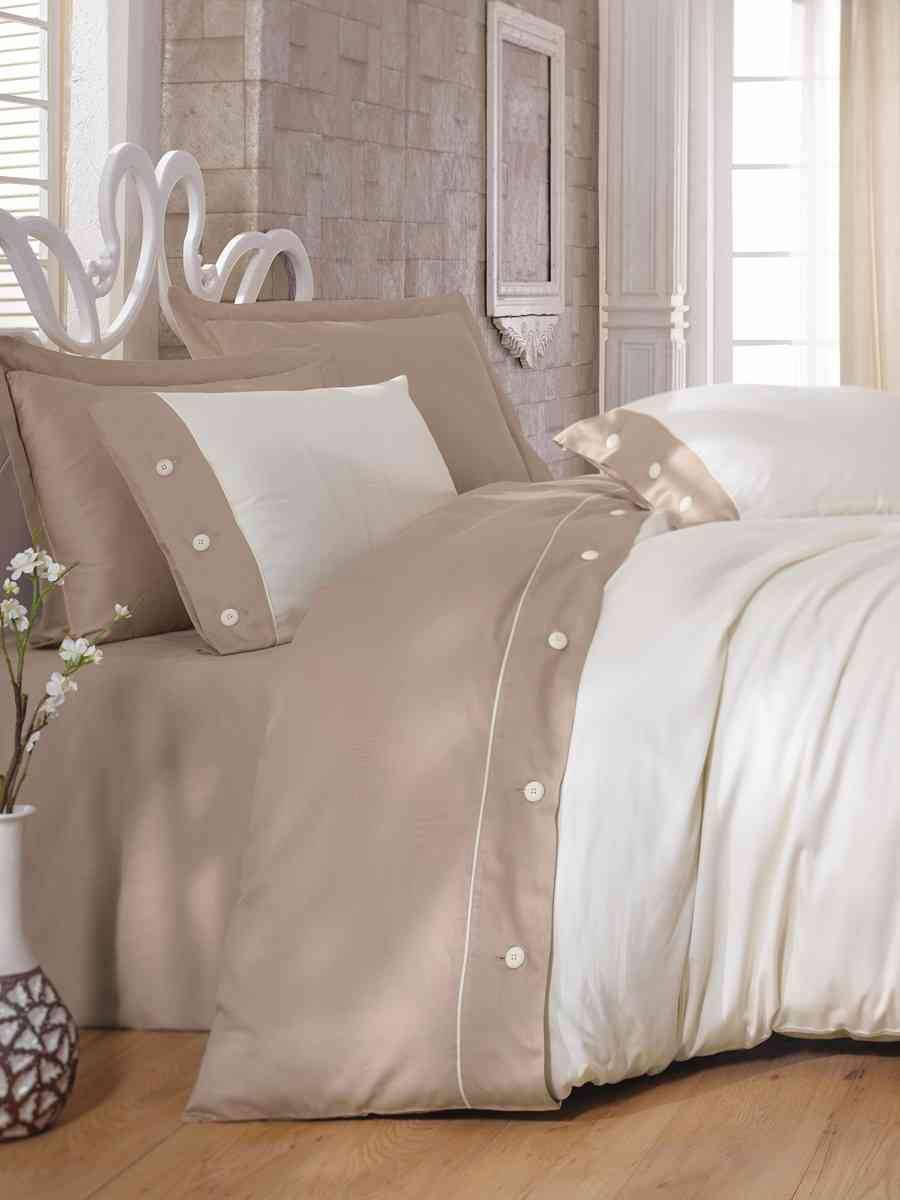 Постільна білизна Cotton Box SATEN FASHION BEJ євро-4 наволочки