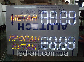 Світлодіодне табло для АЗС LED-ART-Stela-200-12+, цінової модуль для АЗС