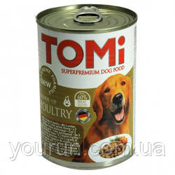 TOMi 3 ВИДУ ПТИЦІ (3 kinds of poultry) консерви корм для собак, банка 1.2 кг