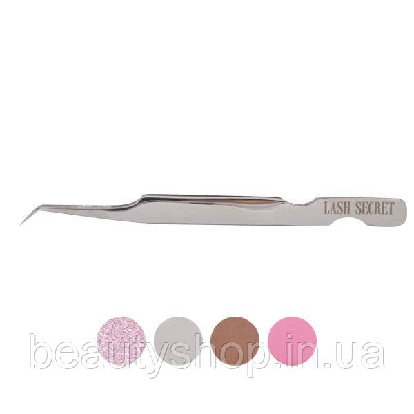 Пінцет для нарощування вій L mini LASH SECRET, Леш Сікрет
