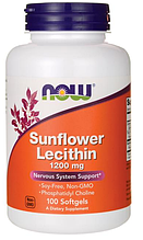 Соняшниковий лецитин Now Foods Sunflower Lecithin 1200 mg 100 Softgels
